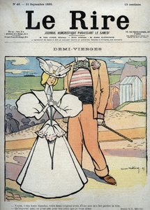 Halbjungfrauen - Zeichnung von Lucien Marie Francois Metivet für „Le Rire“ vom 21. September. von Lucien Metivet
