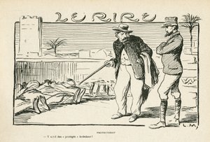 Illustration in Le Rire, 04/05/12 - Protektorat Kolonisation (Gravur)