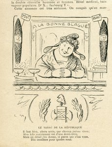 Illustration in Le Rire, 25/09/09 - der Tabak der Republik (Gravur) von Lucien Metivet