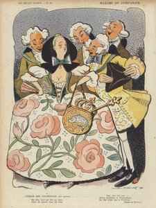Madame De Pompadour, Illustration für Le Rire von Lucien Metivet