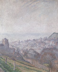 Hastings: Nebel, Sonne und Rauch, 1918 von Lucien Pissarro