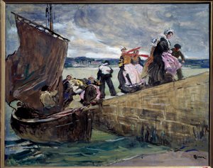 Der Schmuggler in Sainte Marine in der Bretagne von Lucien Simon