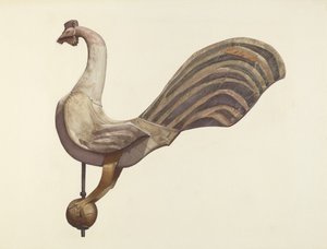 Hahn-Wetterfahne, 1935-1942 von Lucille Chabot