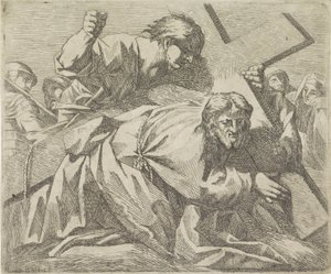 Christus bricht unter dem Gewicht des Kreuzes zusammen von Lucio Bononi