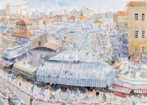 Blick vom Balkon, Mahane Yehuda, Jerusalem von Lucy Willis
