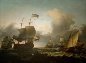 Die Übergabe des Oberbefehls an Admiral Michiel de Ruyter von Ludolf Backhuysen