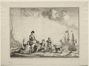 Fischverkäufer von Ludolf Backhuysen