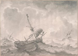 L.Backhuysen, Schiffe auf stürmischer See