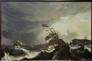 Schiffe in Not bei schwerem Sturm