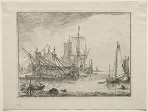 Schiffe in Reparatur, 1701 von Ludolf Backhuysen