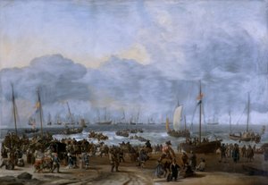 Landung von Wilhelm von Oranien in Scheveningen, 17. Jahrhundert von Ludolf Backhuysen I