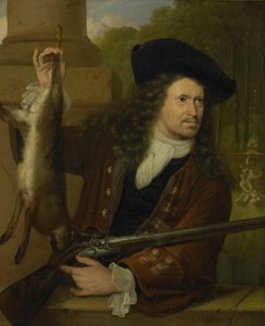 Jan de Hooghe (1650-1731). Anna de Hooghes Cousin, für das Schießen gekleidet von Ludolf Bakhuysen