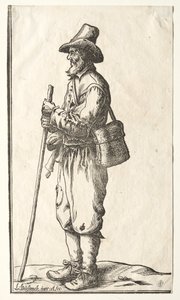 Bettler im Profil nach links von Ludolph Büsinck