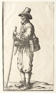 Bettler im Profil nach links von Ludolph Büsinck