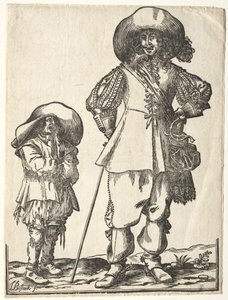 Stehender Kavalier und Betteljunge von Ludolph Büsinck