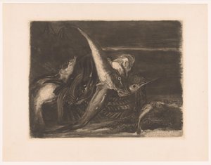 Fische in Körben am Strand von Ludovic Napoléon Lepic
