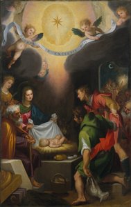 Die Anbetung der Hirten mit der heiligen Katharina von Alexandria von Ludovico Cardi Cigoli