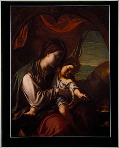 Die Madonna und das Kind mit St. Antonius Abt von Ludovico Carracci