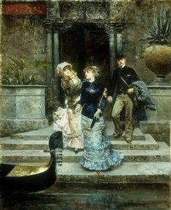 Abreise aus dem Hotel Royal, Venedig