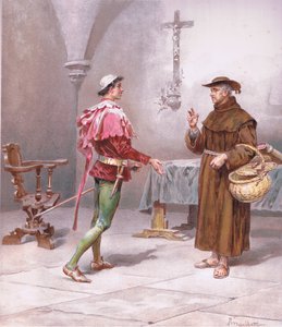 Pater: Heiliger Franziskus! Was für eine Veränderung ist hier, Illustration aus Romeo und Julia von Ludovico Marchetti