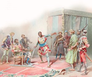 Illustration zu Shakespeares Othello (Chromolithographie)