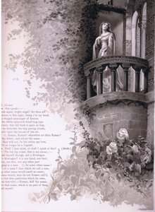 Julia, ach ich! Romeo, sie spricht, Illustration aus Romeo und Julia