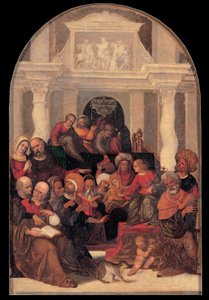 Christus unter den Ärzten von Ludovico Mazzolinos Workshop