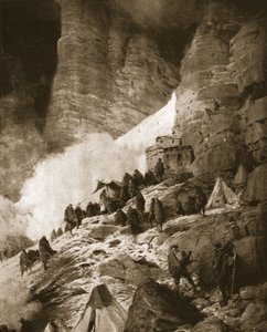 Italiens Alpenkrieg mit Österreich: Messe, die auf einem Berghang gefeiert wird, aus 