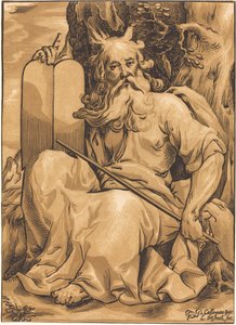Moses mit den Gesetzestafeln von Ludwig Büsinck after Georges Lallemand