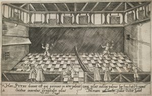 Ein Spiel von Real Tennis, ca. 1600 von Ludwig Ditzinger
