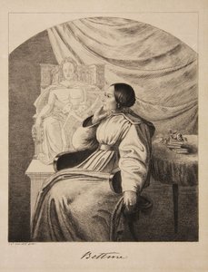 Porträt der Schriftstellerin Bettine von Arnim 1785-1859, geb. Brentano