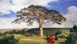 Große Kiefer im Brühltal bei Mödling von Ludwig Ferdinand Schnorr von Carolsfeld