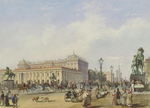 Die Anitschkow-Brücke in Sankt Petersburg, 1847