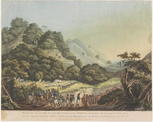 Begegnung zwischen Generalgouverneur Janssens und dem Xhosa-Führer Gaika, 1803 von Ludwig Gottlieb Portman