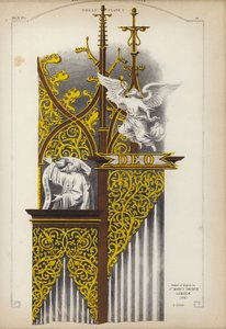 Detail der Orgel in der Kirche St. Marien, Lübeck, Deutschland von Ludwig Gruner