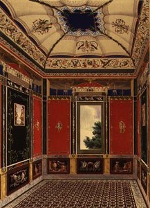 Der pompejanische Raum, gemalt von Augustine Aglio (1777-1857) aus 