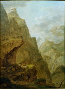 Am Klausenpass mit Sennenzug von Ludwig Hess