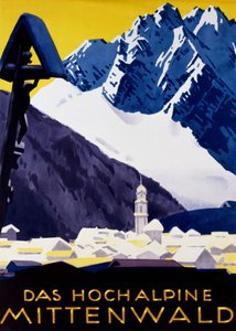 Das hochalpine Mittenwald, ca. 1930