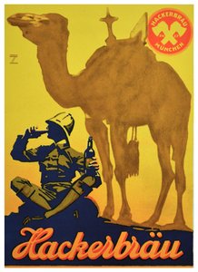 Werbeplakat für Hackerbrau Bier, ca. 1930 von Ludwig Hohlwein