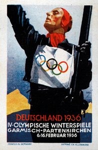 Plakat der IV. Olympischen Spiele in Garmisch-Partenkirchen von Ludwig Hohlwein