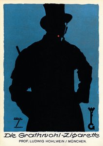 Werbeplakat für Zigaretten "Die Grathnohl Zigarette", München 20. Jahrhundert