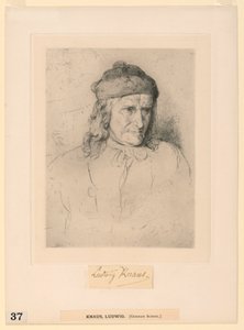 Mann mit Pelzmütze von Ludwig Knaus