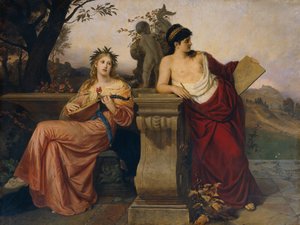 Allegorie auf Musik und Malerei von Ludwig Mayer