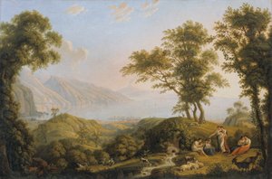 Südliche Landschaft mit Vesuv von Ludwig Philipp Strack