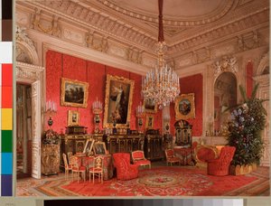 Interieurs des Winterpalastes - Das Arbeitszimmer der Kaiserin Maria Alexandrowna von Luigi Premazzi