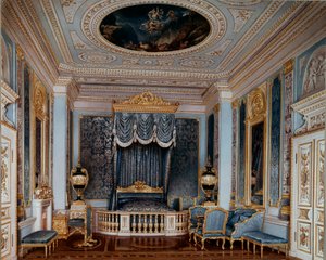 Ansicht des Schlafzimmers von Zar Alexander II. im Gatchina-Palast von Luigi Premazzi