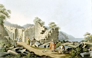 Ruinen eines alten Tempels in Samos, Tafel 58 aus 