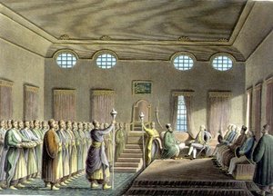 Der Palast in Bukarest, Platte II, veröffentlicht von William Watts von Luigi (after) Mayer