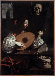 Lautenspieler. Gemälde (Vanitas) von Luigi Miradori (17. Jahrhundert) von Luigi Miradori
