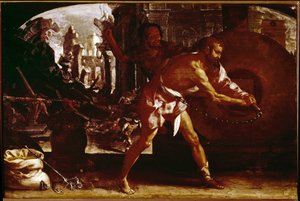 Samson und der Mühlstein (ca. 1650) von Luigi Miradori